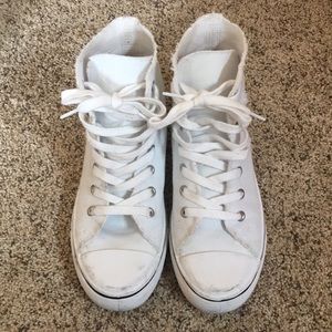 Maurices distressed white high tops